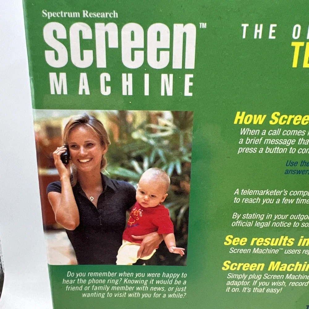 Spectrum Research Screen Machine telemarketer call blocking system